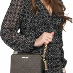 Promo 🤩 Korting 👍 Michael Kors Crossbodytas Jet Set Charm Leer - Zwart 👍 ✨ -Tassen-dames Winkel 353x840 2