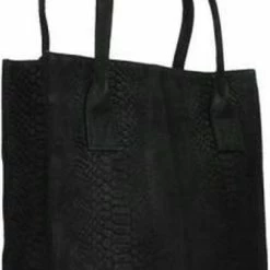 Aanbiedingen 🌟 Aanbiedingen ❤️ DSTRCT Medium Schoudertas / Crossbody Tas Dames - Leer - Portland Road - Crocoprint - Zwart 🎁 😍 -Tassen-dames Winkel 376x840 1