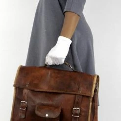 Uitgang 🧨 Korting 🧨 Oncedoce Laptoptas 15,6 Inch “Toledo SQ15” - Messengertas – Cognac Bruin Echt Leer Businesstas - ECHTE LEDER - Unisex Vintage Design - Boekentas - Handgemaakt - A4 Formaat Tas 👏 🔔 -Tassen-dames Winkel 380x840 3