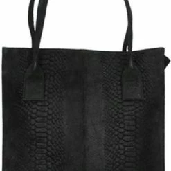 Aanbiedingen 🌟 Aanbiedingen ❤️ DSTRCT Medium Schoudertas / Crossbody Tas Dames - Leer - Portland Road - Crocoprint - Zwart 🎁 😍 -Tassen-dames Winkel 419x840 1