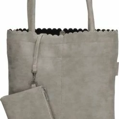 Groothandel 🥰 Kopen 🧨 Beagles Shopper Met Etui Donkergrijs - Tas - Dames 🔔 👏