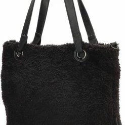 Groothandel 🎁 Top 10 🔥 Enrico Benetti Teddy Tas Met Rits - Langere Schouderband - Fluffy Zachte Shopper | Zwart 😉 🎉 -Tassen-dames Winkel 488x840 6