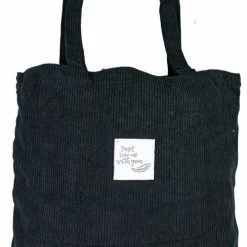 Korting 🥰 Flash-uitverkoop ✔️ GoDaily - Dames - Schoudertas - Tote Bag - Ribstof - Zwart ✔️ 😀