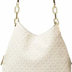 Korting ๐งจ Goedkoop ๐งจ Michael Kors Lillie Chain Tote L Dames Schoudertas -Wit โค๏ธ ๐งจ