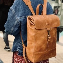 Korting 🎁 Beste recensies van ⌛ Beocca - Leren Rugzak Bryce Cognac - 17" Laptoptas 🤩 ✨ -Tassen-dames Winkel 532x840 18