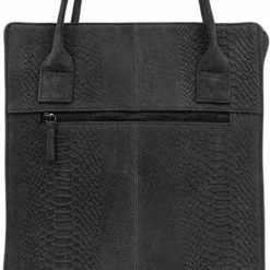 Aanbiedingen 🌟 Aanbiedingen ❤️ DSTRCT Medium Schoudertas / Crossbody Tas Dames - Leer - Portland Road - Crocoprint - Zwart 🎁 😍 -Tassen-dames Winkel 536x840 6