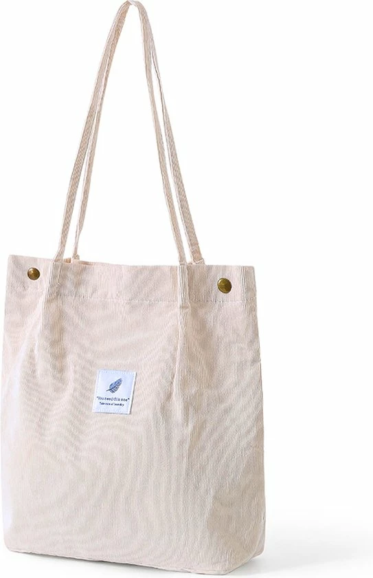Uitgang 𧨠Flash-uitverkoop β Fashion Favorite Shopper / Tote Bag - Beige Corduroy | 37 X 28 X 11 Cm | Katoen βοΈ π€© 4 Uitgang 𧨠Flash-uitverkoop β Fashion Favorite Shopper / Tote Bag - Beige Corduroy | 37 X 28 X 11 Cm | Katoen βοΈ π€© - Afbeelding 2