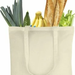 Beste Pirce 🥰 Beste Verkoop 🧨 PrimeAmbition Katoenen Tas - Naturel – 42x38cm - 10 Stuks – Tote Bag – Canvas Tas – Shopper – Boodschappentas - Draagtas – Schoudertas 🎉 😀 -Tassen-dames Winkel 546x840 11