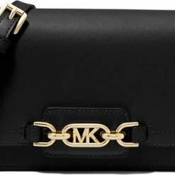 Groothandel 🎁 Uitgang 🎉 Michael Kors Heather Sm Phone Chain Crossbody Dames Tas - Zwart 🥰 🧨