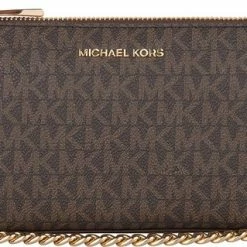 Uitgang 🛒 Goedkoop 😀 Michael Kors Jet Set Dames Schoudertas - Bruin 🤩 😍 -Tassen-dames Winkel 550x319