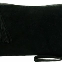 Beste recensies van 😀 Beste recensies van 😉 Charm London Brixton Suede Leren Clutch / Avondtasje - Zwart 🤩 🎁