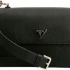 Beste Verkoop 👍 Coupon 🎁 Guess Alexie Crossbody Flap Dames Crossbodytas - Zwart ✨ ✨ -Tassen-dames Winkel 550x324