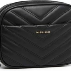 Aanbiedingen 🎉 Kopen 🤩 Miss Lulu Crossbodytas - Schoudertas - Dames Handtas - Zwart (LA2119 BK) 🔥 🧨