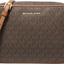Goedkoopste 💯 Uitgang ⌛ Michael Kors Jet Set LG Dames Crossbodytas - Bruin 🤩 🎁 -Tassen-dames Winkel 550x359