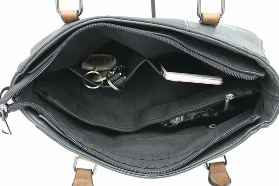 Begroting β¨ Top 10 π Nuba Design - Schoudertas / Handtas - Dames Tas - Veel Vakjes - Zwart / Antraciet π π 6 Begroting β¨ Top 10 π Nuba Design - Schoudertas / Handtas - Dames Tas - Veel Vakjes - Zwart / Antraciet π π - Afbeelding 4