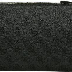 Nieuw 😀 Gloednieuw 👏 Guess Naya Double Zip Dames Crossbody - Coal ❤️ ⭐ -Tassen-dames Winkel 550x369