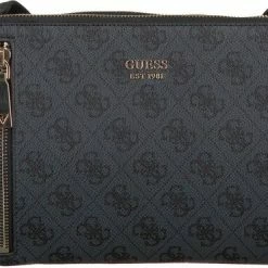 Nieuw 😀 Gloednieuw 👏 Guess Naya Double Zip Dames Crossbody - Coal ❤️ ⭐ -Tassen-dames Winkel 550x370 2