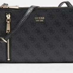 Nieuw 😀 Gloednieuw 👏 Guess Naya Double Zip Dames Crossbody - Coal ❤️ ⭐ -Tassen-dames Winkel 550x387 2
