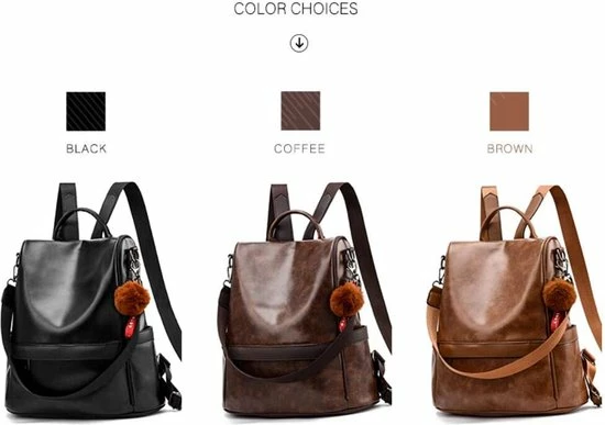 Korting π Goedkoopste π€© Veran Rugtas - Rugzak - Vrouwen - Schoudertas - Reizen - Anti-Diefstal - Zacht PU-leer - Kunstleer - Dames - Waterdicht - Bruin β π€© 7 Korting π Goedkoopste π€© Veran Rugtas - Rugzak - Vrouwen - Schoudertas - Reizen - Anti-Diefstal - Zacht PU-leer - Kunstleer - Dames - Waterdicht - Bruin β π€© - Afbeelding 5