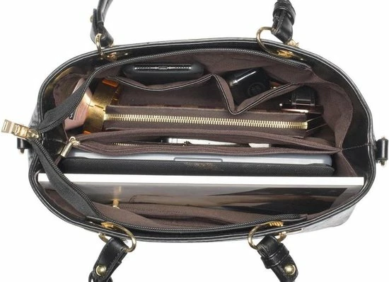 Aanbiedingen ๐ฅฐ Uitgang โ Lana® Dames Handtassen Set Met Schoudertas, Handtas + Clutch In PU Leer - Zwart โค๏ธ ๐ฅ 6 Aanbiedingen ๐ฅฐ Uitgang โ Lana® Dames Handtassen Set Met Schoudertas, Handtas + Clutch In PU Leer - Zwart โค๏ธ ๐ฅ - Afbeelding 4