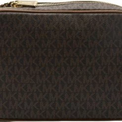 Goedkoopste 💯 Uitgang ⌛ Michael Kors Jet Set LG Dames Crossbodytas - Bruin 🤩 🎁 -Tassen-dames Winkel 550x400