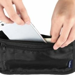 Beste Verkoop ⌛ Kopen 🌟 Merkloos Secret Pocket - Reis Portemonnee - Heuptasje - Moneybelt - Hidden Pocket - Beschermhoes - Light Weight - Zwart ⭐ 😉