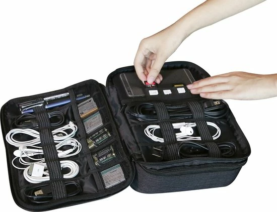 Korting ๐ Coupon ๐ Kabel & Elektronica Organiser Opbergtas Met 5 Sunflake Kabelbinders - Voor 10.5" IPad Pro, IPad Air, Oplader, Ereader - Zwart ๐ ๐ 7 Korting ๐ Coupon ๐ Kabel & Elektronica Organiser Opbergtas Met 5 Sunflake Kabelbinders - Voor 10.5" IPad Pro, IPad Air, Oplader, Ereader - Zwart ๐ ๐ - Afbeelding 5