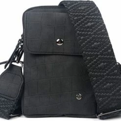 Aanbiedingen 👍 Coupon 🤩 I'm Dutch Zwart Telefoontasje / Schoudertasje Petten ✨ 😍