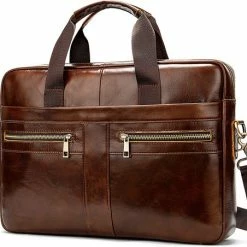 Tassen-dames Winkel 32 Uitgang ๐ Nieuw ๐ Opline Laptop & MacBook Sleeve Laptoptas Tot 17 Inch Schoudertas Aktetas Heren Man Leren Tas Leder Bruin ๐ ๐คฉ
