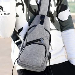 Gloednieuw 🛒 Flash-uitverkoop 😉 San Vitale® - Slingbag - Sbag - Schoudertas - Rugzak - Crossbody Bag - Zwart ⌛ 🎁 -Tassen-dames Winkel 550x454 3