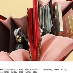 Beste deal 🔔 Uitgang 🤩 Merkloos Telefoontasje Met Croco Design – Compact Schoudertasjes – 2 Compartimenten – Zwart 🧨 🤩 -Tassen-dames Winkel 550x454 4