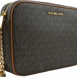 Goedkoopste 💯 Uitgang ⌛ Michael Kors Jet Set LG Dames Crossbodytas - Bruin 🤩 🎁 -Tassen-dames Winkel 550x461