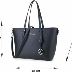 Begroting 💯 Top 10 😍 Wimona Kyara 3010 Schoudertas - Zwart 🤩 😍 -Tassen-dames Winkel 550x465