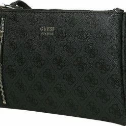 Nieuw 😀 Gloednieuw 👏 Guess Naya Double Zip Dames Crossbody - Coal ❤️ ⭐ -Tassen-dames Winkel 550x469 1
