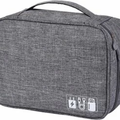 Uitgang ⭐ Flash-uitverkoop ✔️ EasyPleasy Kabel Organizer Tas | Opbergtas | Elektronica | Gadgets Accessoires Tas | Reistas | Travel Bag | Waterproof | Grijs 🎉 🛒