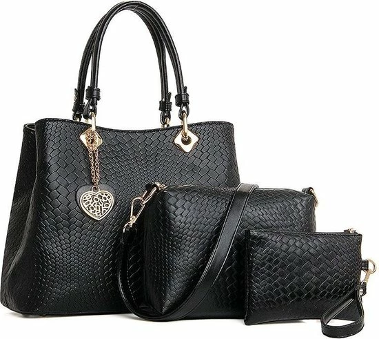Aanbiedingen ๐ฅฐ Uitgang โ Lana® Dames Handtassen Set Met Schoudertas, Handtas + Clutch In PU Leer - Zwart โค๏ธ ๐ฅ 3 Aanbiedingen ๐ฅฐ Uitgang โ Lana® Dames Handtassen Set Met Schoudertas, Handtas + Clutch In PU Leer - Zwart โค๏ธ ๐ฅ