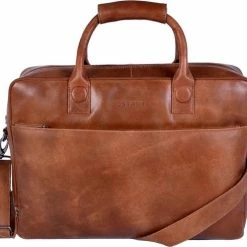 Flash-uitverkoop ⭐ Flash-uitverkoop 🎉 DSTRCT Fletcher Street Laptoptas - 17 Inch - Cognac ❤️ ⌛