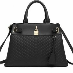 Begroting 🎉 Coupon 🔔 Miss Lulu Dames Schoudertas - Dames Tassen - Handtas - Zwart (LH1962 BK) 🛒 ⌛