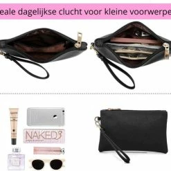 Goedkoop 🛒 Beste deal 😀 Lubellie® Dorina Elegante Tweedelige Dames Handtas Schoudertas Set Met Een Oplaadbare USB-Poort En Een Laptopvak Voor 15,6 Inch Laptops - Laptoptas Voor Dames - Dames Laptoptas - Handtas - Schoudertas - Dames Tassen - Laptoptas - Clucht - Zwart ✔️ ❤️ -Tassen-dames Winkel 550x495 1