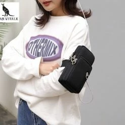 Hete verkoop ⌛ Coupon ⭐ San Vitale® - Casual Telefoon Tas - Schoudertasje - Telefoontasje - Heuptas - Wandel/Sport/Mobiele Telefoon/Smartphone - Beige ❤️ ✨ -Tassen-dames Winkel 550x504 11