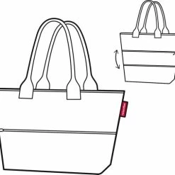 Nieuw ✨ Nieuw 🔥 Reisenthel Shopper E1 Shopper Schoudertas - 12L - Twist Silver Grijs 🎉 ⭐ -Tassen-dames Winkel 550x504 4