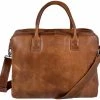 Flash-uitverkoop 👍 Uitgang 🥰 DSTRCT Fletcher Street Leren Laptoptas - 15,6 Inch - Cognac 😍 ❤️