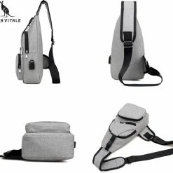 Gloednieuw 🛒 Flash-uitverkoop 😉 San Vitale® - Slingbag - Sbag - Schoudertas - Rugzak - Crossbody Bag - Zwart ⌛ 🎁 -Tassen-dames Winkel 550x515 9