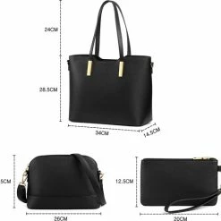 Hete verkoop โญ Beste Pirce ๐ Lana® El Zafiro - Dames Handtassen Set - Schoudertas, Handtas - Saffiano Leer - Zwart ๐ ๐ 18 Hete verkoop โญ Beste Pirce ๐ Lana® El Zafiro - Dames Handtassen Set - Schoudertas, Handtas - Saffiano Leer - Zwart ๐ ๐ -Tassen-dames Winkel 550x520 2