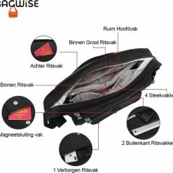 Begroting ⌛ Beste Pirce 💯 Bagwise® Schoudertas - Dames - (CR3005) - Zwart 🌟 👏 17 Begroting ⌛ Beste Pirce 💯 Bagwise® Schoudertas - Dames - (CR3005) - Zwart 🌟 👏 -Tassen-dames Winkel 550x522 2