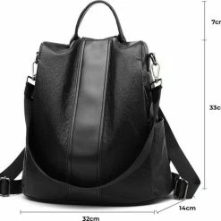 Goedkoop ✨ Beste deal 😀 Anti-diefstal Rugzak - Rugtas Dames - Waterdicht - Klein - Anti-theft 🎒 🎒 Backpack - Rug-, Schouder-, Handtas In één - Zacht PU-leer - Incl. Verstelbare Riem – Glennoo 🛒 🧨 -Tassen-dames Winkel 550x525 3