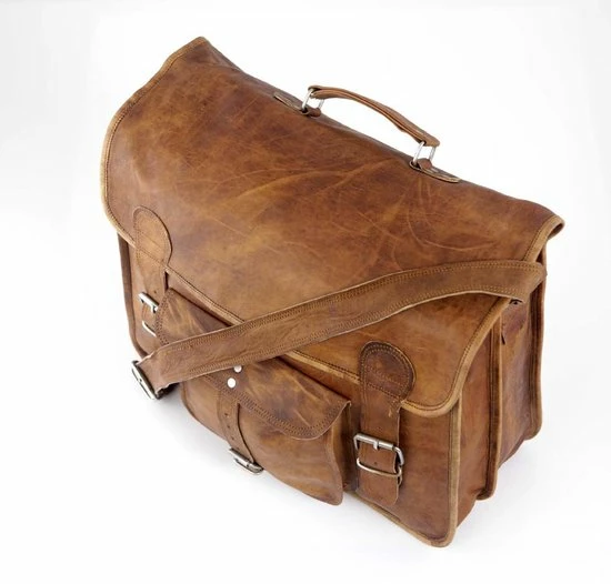 Goedkoop ๐ Groothandel ๐ Oncedoce Laptoptas - Satcheltas - Aktetas - Vintage Stijl - Unisex - Bruin Echt Leer - 16'' โค๏ธ โ๏ธ 6 Goedkoop ๐ Groothandel ๐ Oncedoce Laptoptas - Satcheltas - Aktetas - Vintage Stijl - Unisex - Bruin Echt Leer - 16'' โค๏ธ โ๏ธ - Afbeelding 4