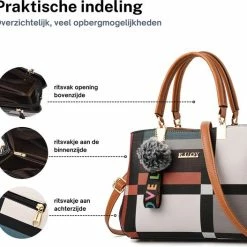Promo 😍 Coupon 👏 ZILOU® Schoudertas - Handtas - Compact - Dames - Bruin ❤️ 🤩 -Tassen-dames Winkel 550x527 7