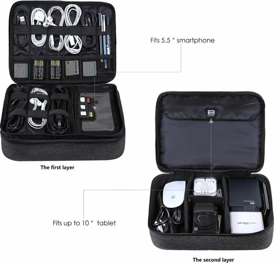 Korting ๐ Coupon ๐ Kabel & Elektronica Organiser Opbergtas Met 5 Sunflake Kabelbinders - Voor 10.5" IPad Pro, IPad Air, Oplader, Ereader - Zwart ๐ ๐ 8 Korting ๐ Coupon ๐ Kabel & Elektronica Organiser Opbergtas Met 5 Sunflake Kabelbinders - Voor 10.5" IPad Pro, IPad Air, Oplader, Ereader - Zwart ๐ ๐ - Afbeelding 6