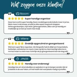 Promo 🎉 Beste Pirce 🌟 Sunflake Kabel Organiser Tas Deluxe – 3 Lagen - Compacte Kabeltas - Etui Voor Kabels - Zwart Grijs - Geschikt Als Kerst / Sinterklaas Cadeau Voor Mannen Of Vrouwen 🎉 🧨 -Tassen-dames Winkel 550x530 8